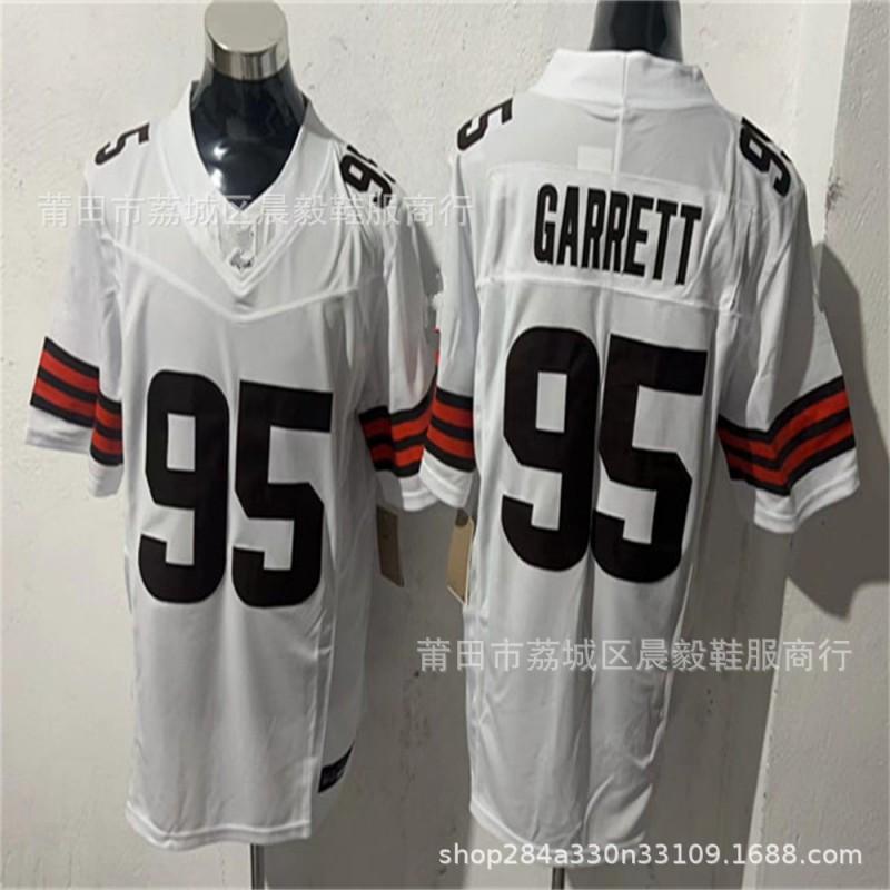 NFL Cleveland Browns 24 Chubb 95 Garrett Legend 3rd Gen Embroidered Football Jersey