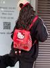 Hello Kitty Cute Kt Cat Cartoon Pu Backpack For Students And Daily Use