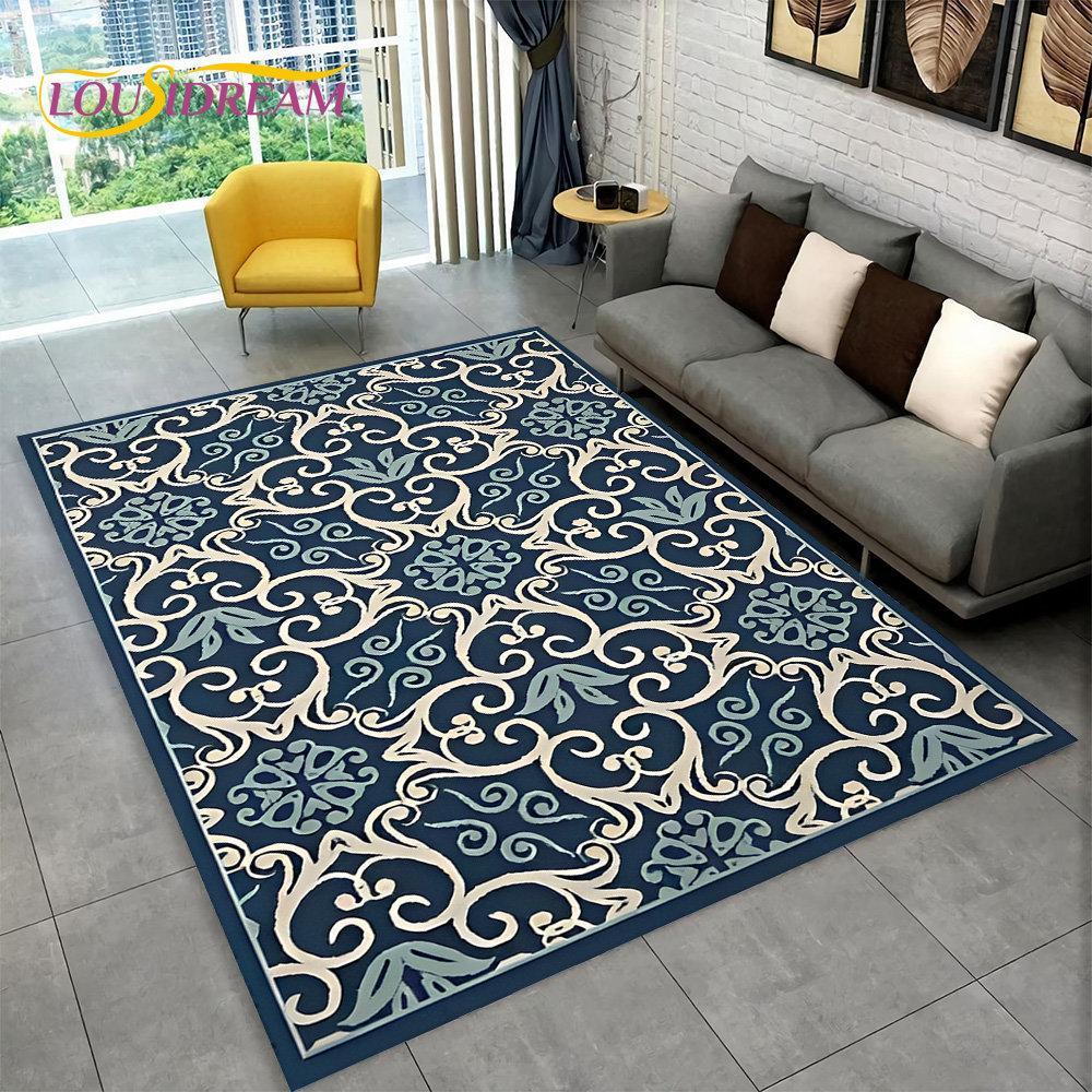 Турецкий персидский богемный коврик, большой ковер, ковер для гостиной, спальни, дивана, коврик для украшения, детский нескользящий напольный коврик