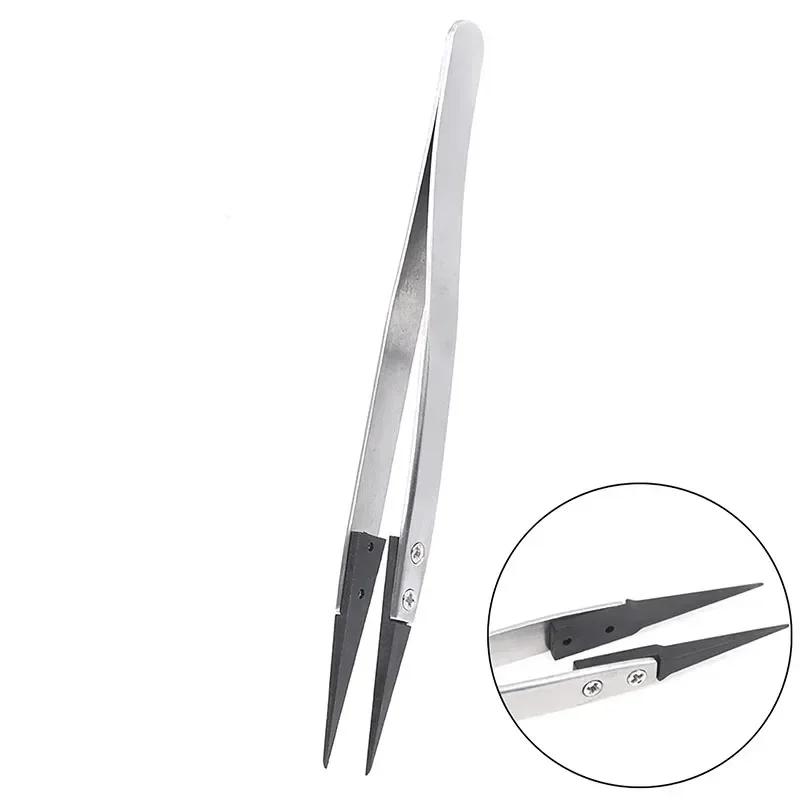 1 шт. Пинцет для установки часовых стрелок Прямая ручка Изогнутая ручка Нержавеющая сталь Антистатический пластик Пинцет ESD-259 ESD-259A ESD-7A
