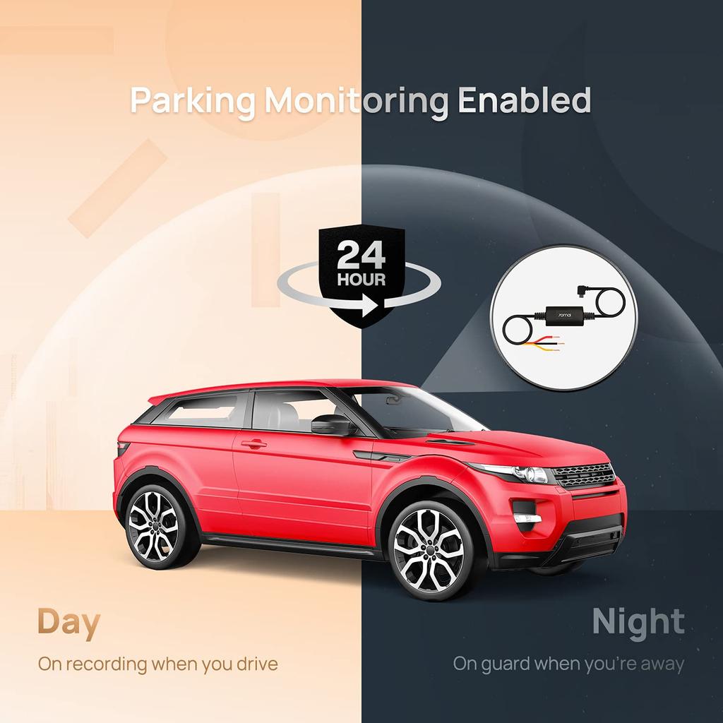 70mai Hardwire Kit UP02 Parking Surveillance Option, Micro USB, Compatible with 70mai Pro Plus+ (A500S-1), M300/1S, Lite2, and A400-1 Dash Cams