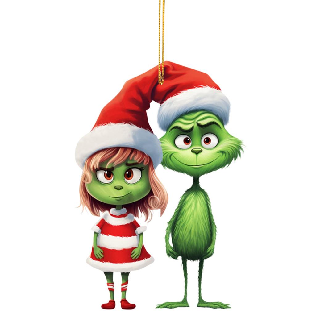 Мультфильм акриловый зеленый кулон праздничное дерево кулон автомобильный аксессуар кулон для внутреннего и наружного украшения