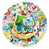 50 Waterproof Cartoon Anime Pokemon Stickers for Suitcase, Laptop, Car, and Mobile Phone