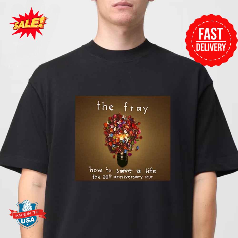 The Fray How To Save A Life Футболка к 20-летнему юбилею тура 2025 Унисекс Футболка