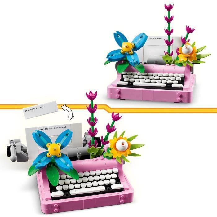 LEGO Creator 31169 3-en-1 La machine à écrire avec des fleurs - Jeu pour enfant dès 8 ans