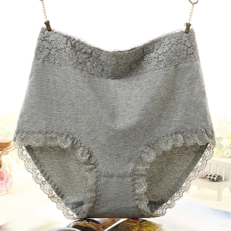 Удобное хлопковое женское нижнее белье с высокой талией и кружевной отделкой для идеальной формы