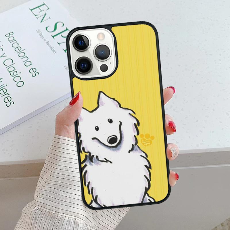 Мультяшный Самоедский пес Чехол для телефона cover Для iPhone 17 Air 15 16 16e 14 13 Pro Max Coque 12 11 Pro Max Для Apple PLUS fundas