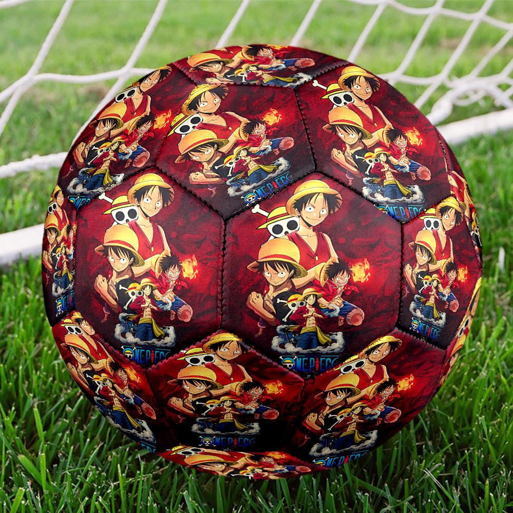 One Piece Print Size 5 Soccer Ball, Standard Match Football for Sports Game and Team Practice, Ideal Gift for Soccer Fans
