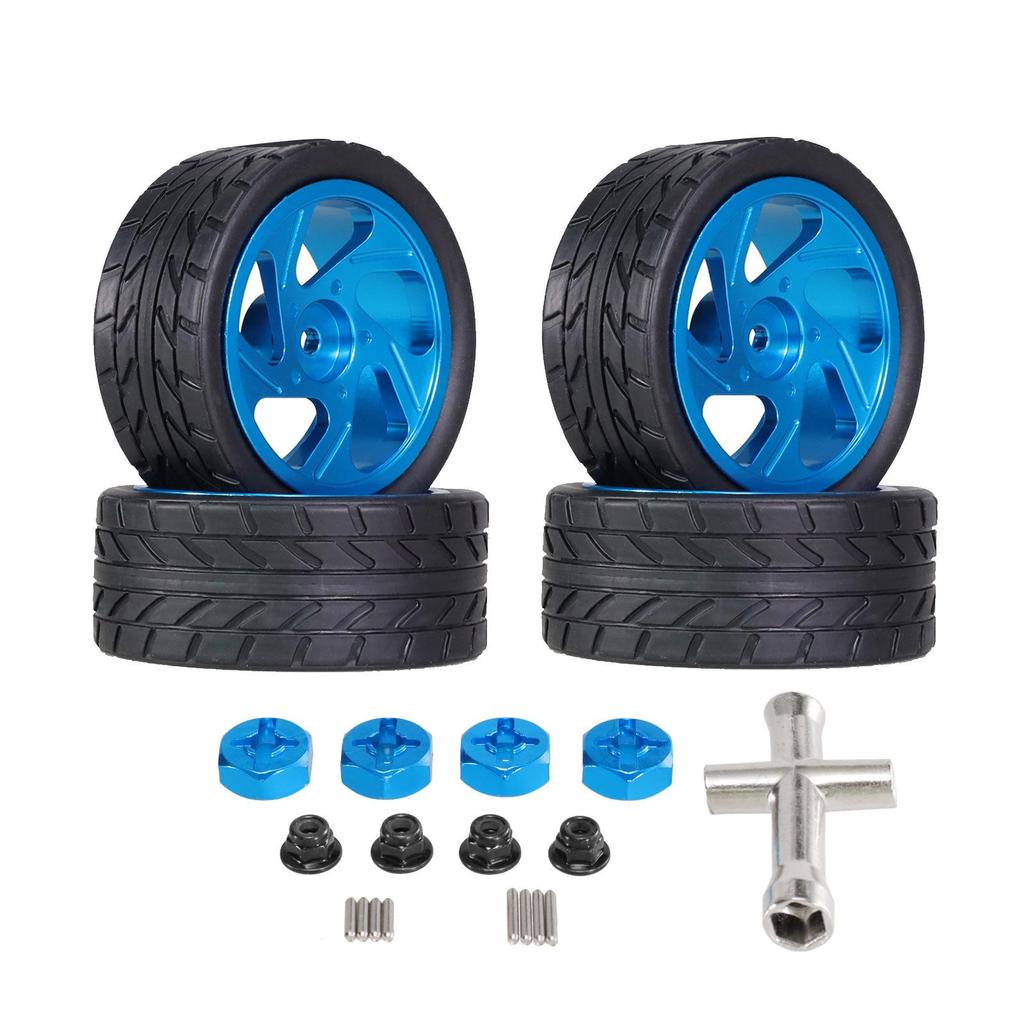 Wltoys 1/14 RC Car Metal Wheel Hub Upgrade with 12mm Hex Adapter and M3 Nylock Nut