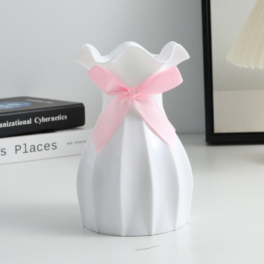 Nordic Style Vase Plastic Living Room Decorations Durable Dried Flower Vase