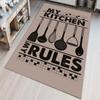 Epeddler Home Modern My Kitchen My Rules Digital Printing Non-Slip Dot Base New Generation Living Room, Kitchen, Hallway Carpet and Runner