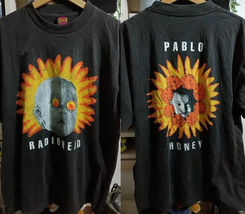 Radiohead Pablo Honey 90-е Черная футболка 2-сторонняя Графическая футболка Унисекс NH25082 Унисекс Футболка