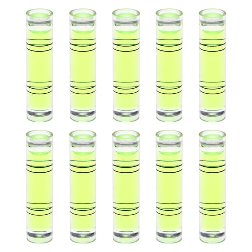 uxcell Cylindrical Bubble Levels, 9.5x40mm, Mini Bullseye Levels for Leveling Camera Tripods, Telescopes, Workshops, Turntables, and Picture Frames, 1