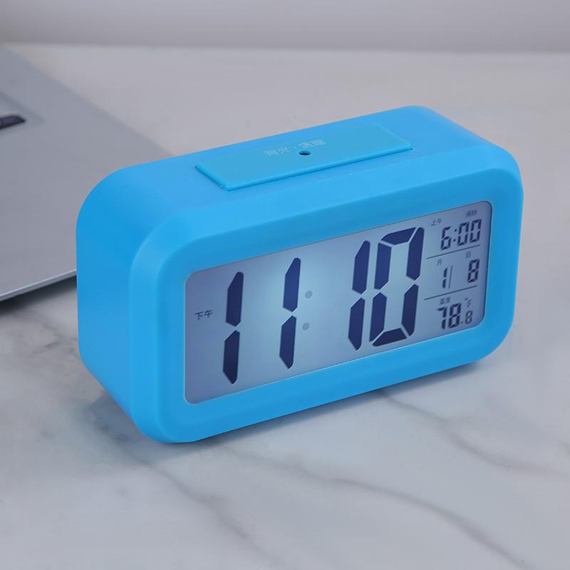 Photosensitive Luminous Student Desktop Alarm Clock with Voice Feature