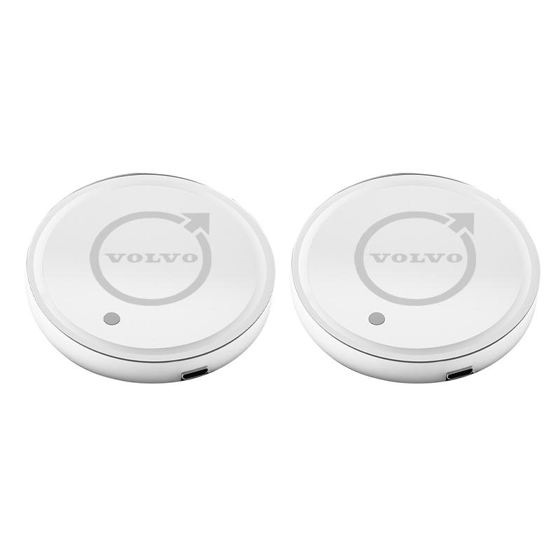 LED Car Emblem Water Cup Pad Rechargeable Coaster For Volvo Xc60 XC40 EX40 Xc90 S60 S90 EX30 V40 V60 V50 V90 S80 C40 V70 XC70