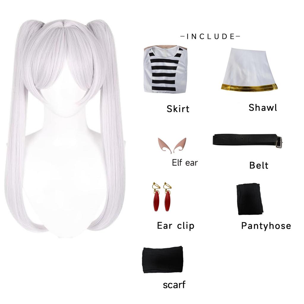 Костюм для косплея Фрилен, комплект париков, костюм на Хэллоуин [Agtop] (Фрилен, Л) [Использовал]