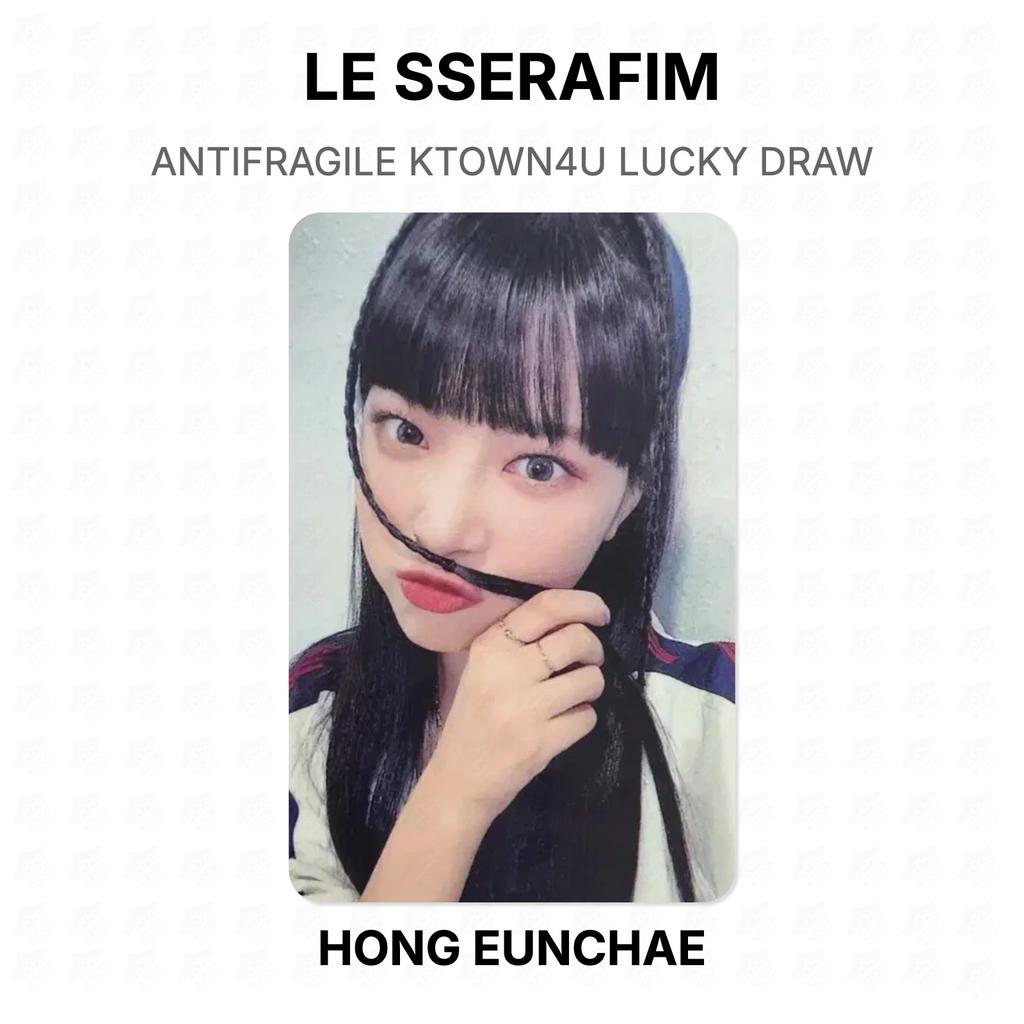 LE SSERAFIM ANTIFRAGILE KTOWN4U Розыгрыш Счастливый Билет Официальная Фотокарточка