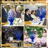 6Pack Blue Star Foil Spray Centerpiece Table Decoration Metallic Foil Spray Centerpiece Metallic Plastic Centerpiece Blue Star