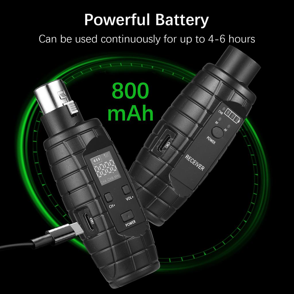 Беспроводной передатчик и приемник UHF Беспроводной гитарный передатчик с микрофоном для