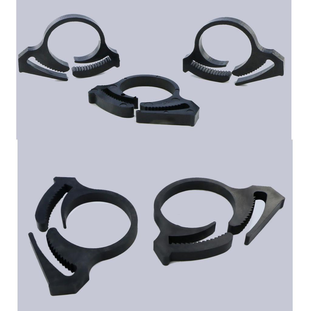 Набор из 5 садовых зажимов для трубок для надежных систем капельного полива в теплицах. Двойной захват. Регулируемые хомуты для шлангов.