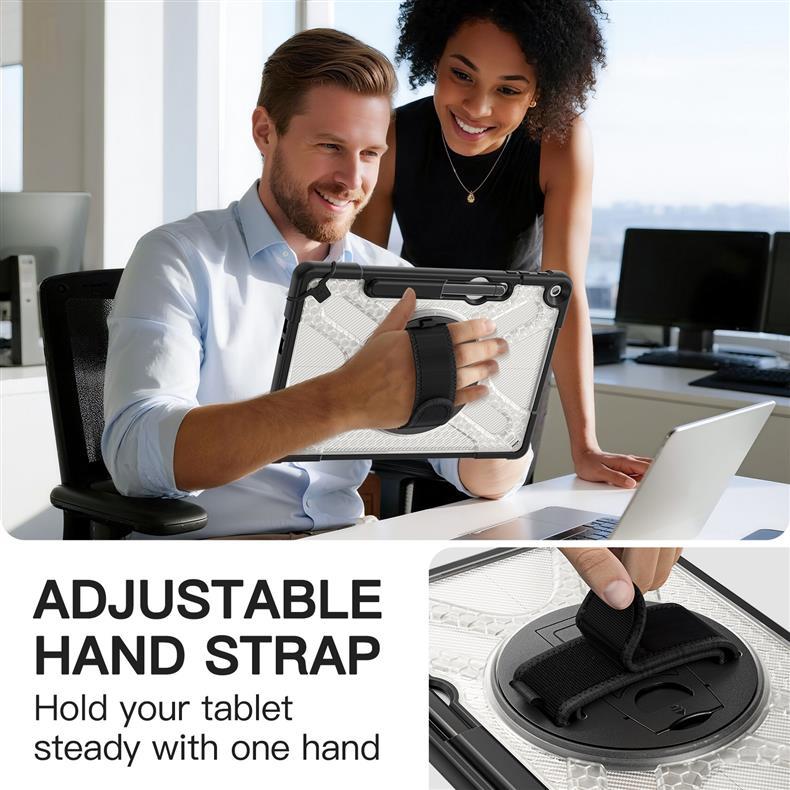 Подходит для Microsoft Surface Pro 2025 - 12-дюймовый защитный чехол, вращающаяся подставка против падений, совместим с чехлом-клавиатурой