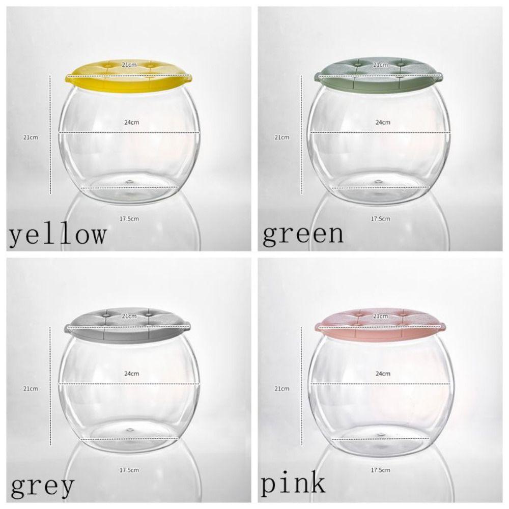 Portable Storage Box Stool Transparent Children Storage Bench Plastic Round Stool Living Room