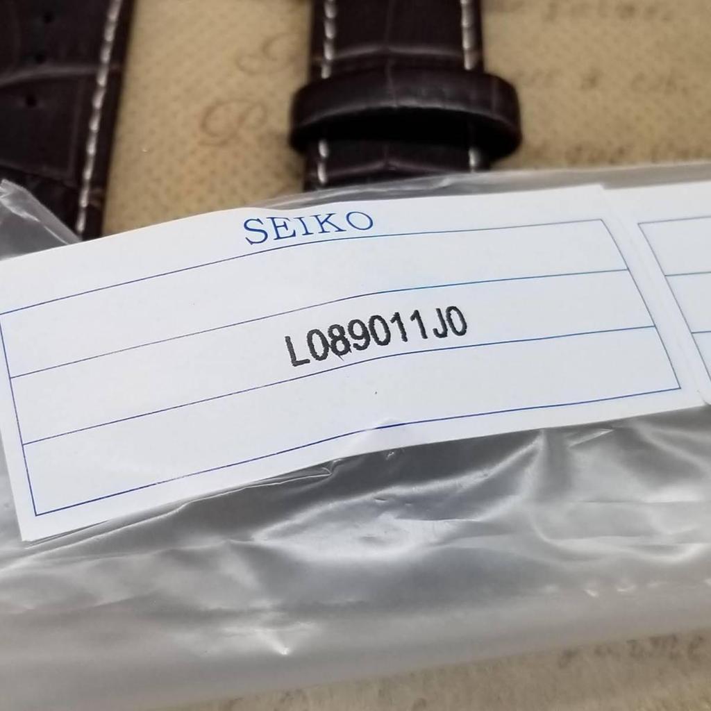 Used Genuine SEIKO Seiko Leather Belt for 7T04-0AE0 SPC116P1 SRP705K1 4R35-00P0 Watch Band Dark Brown White Stitching CrocFeraligatr Embossed
