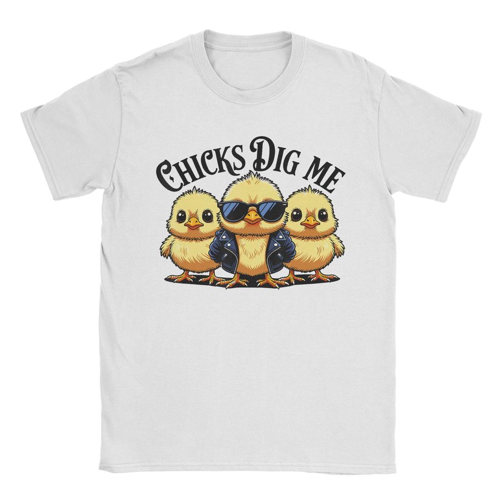 Chicks Dig Me Easter T Shirt Trendy Cool TShirts Short Sleeve Vintage Tshirt Beach 100 Cotton Round Neck Plus Size 5XL Tees