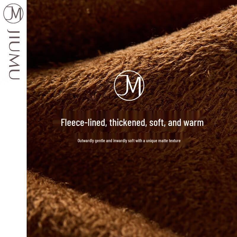 JIUMU Men's Winter Warm Fleece-lined Outdoor Cycling Knit Gloves