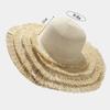 Foldable Straw Hat Wide Brim Fisherman Hat Women Fashion Sun Hat  For Beach Holiday Vacation