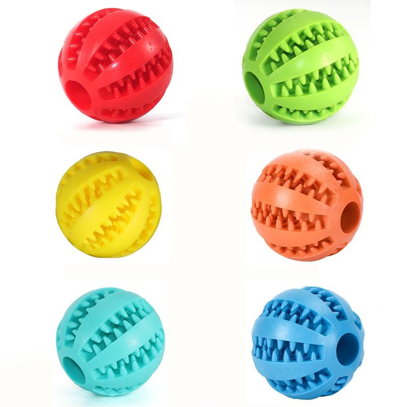 Игрушки для домашних животных, жевательные игрушки для собак из натурального каучука, мяч для чистки зубов, сверхпрочный интерактивный эластичный мяч для домашних животных