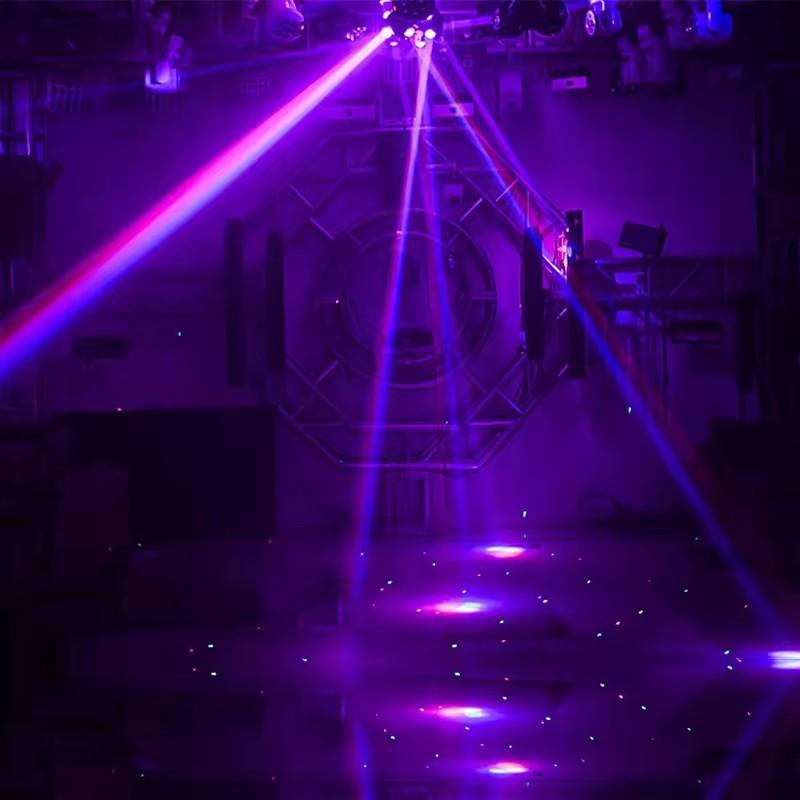 New Arrival Rotating Laser Moving Head Beam Stage Colorful LED Four-arm Ambient LED Light DMX Control for DJ Disco Party