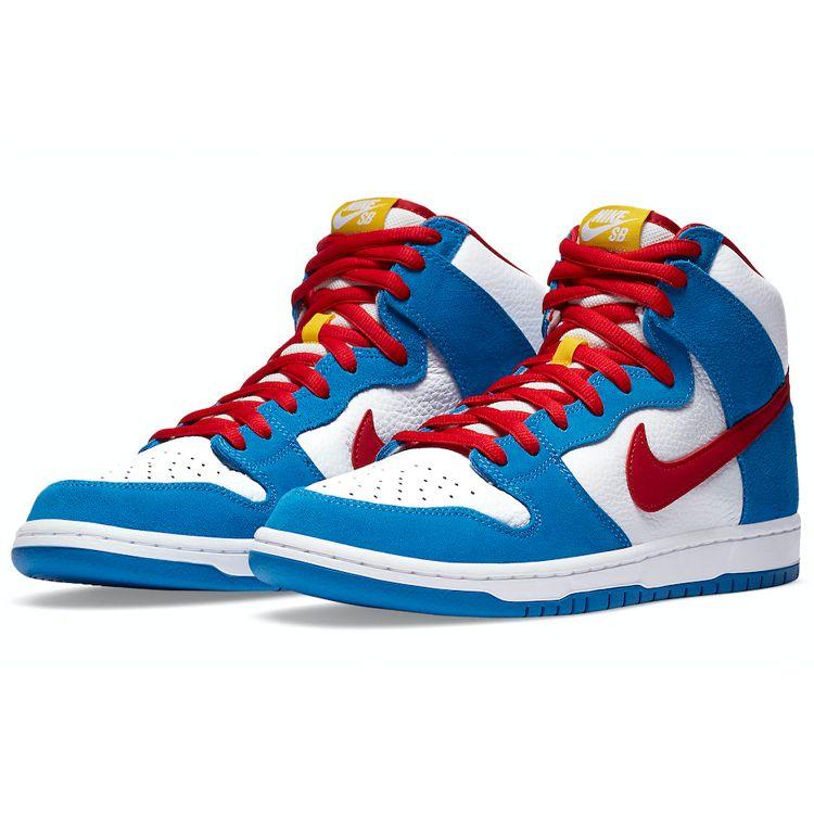Nike Dunk High SB Doraemon Unisex Sneakers Blue Light-Photo-Blue Speed-Yellow CI2692-400