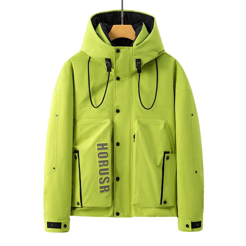 Down Jacket Men's Short Winter Winter Winter Hooded Casual Warm Cold Duck Down Handsome