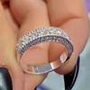 New Fashion Versatile Design Female Ring with Dazzling CZ Stone Party Daily Wear Statement Accessories Jewelry