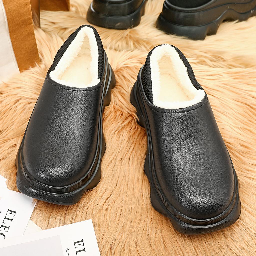 Модная обувь для пар, хлопковые тапочки, зимние, теплые, водонепроницаемые, легко чистятся, плюс бархат, нескользящие, мягкие, удобные, мужские тапочки, новый стиль