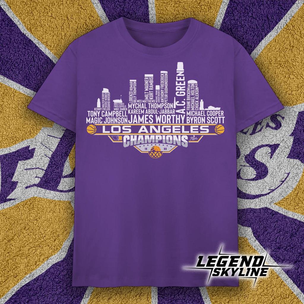 Los Angeles Dream Team Basketball Champions 1988, Los Angeles City Skyline Shirt and kids tshirt