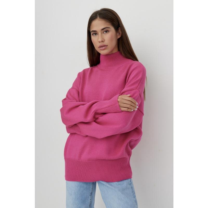 DAFIFY Women's Fashion Casual Fall Winter Solid Color Print Long Sleeve High Neck Sweaters