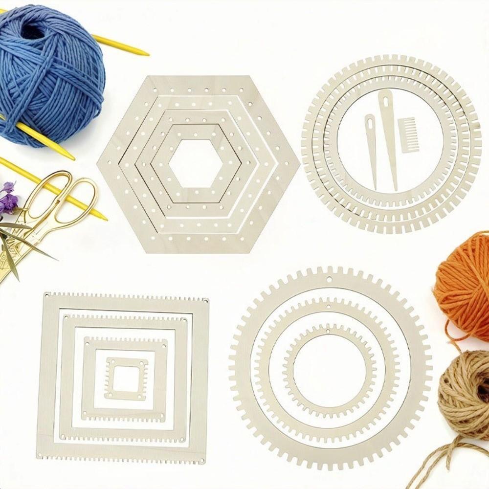 Универсальный деревянный ткацкий станок, набор, ткацкий гребень, традиционный круглый зубчатый ткацкий станок, модульная конструкция, художественные ремесла, мини-набор ткацкого станка