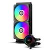 PCCOOLER CPS DA240 ARGB СЖО для процессора 240 мм с двойными ARGB вентиляторами, высокопроизводительный насос 3000 об/мин, эффективная СЖО 240 мм для ПК