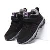 Thickened Walking Shoes Men Winter Lace-Up High Top Warm Plush Non-Slip Casual Cotton Shoes Unisex Waterproof Suede Surface
