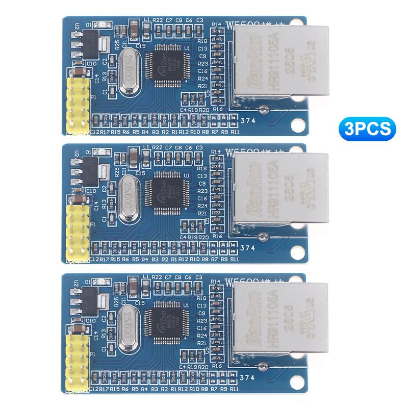 1/3Pcs W5500 Ethernet Network Module Hardware Spi Interface Full Hardware Tcp/Ip Protocol Stm32 Diy Projects For Arduino