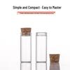 Transparent Glass Test Tube Bottle with Cork for Storage or Display