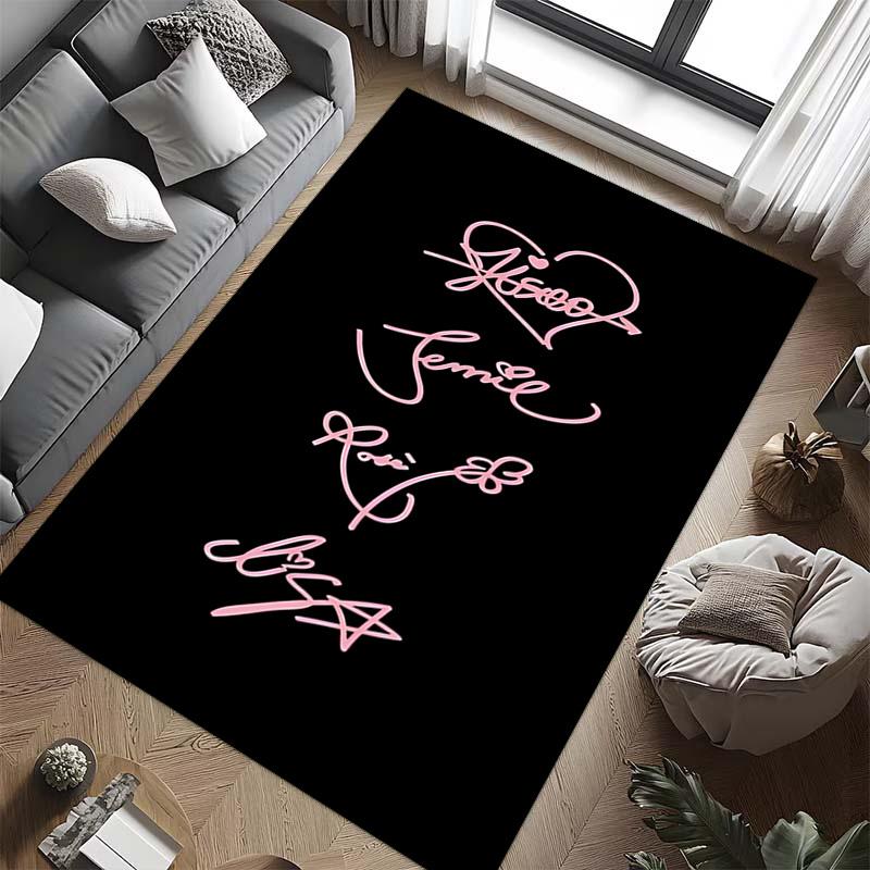 Black Pink Domination carpet Suitable for all seasons floor mats Fashion Office chair cushion Art