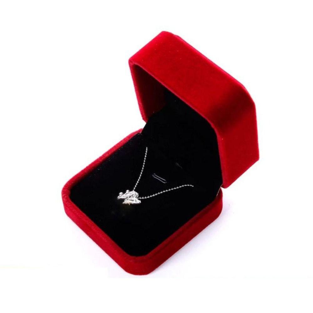 Velvet Jewelry Box Presentation Necklace Pendant Necklace Organizer New Gift Box Necklace
