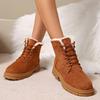 Ботильоны на меховой платформе, брендовые замшевые туфли, зимние теплые плюшевые хлопковые повседневные кроссовки 2025 года, трендовые спортивные ботинки для бега, женские