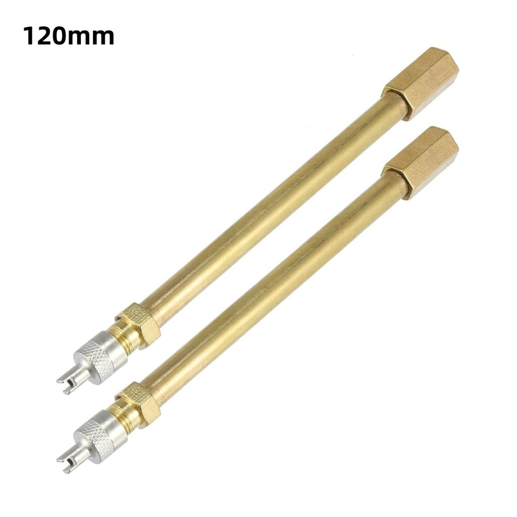 50mm/120mm Universal Auto Wheel Valve Stem Extension Brass Tire Valve Stem Extender for Car/Truck/Motorcycle/Bike/Mower/Scooter Stem Caps1