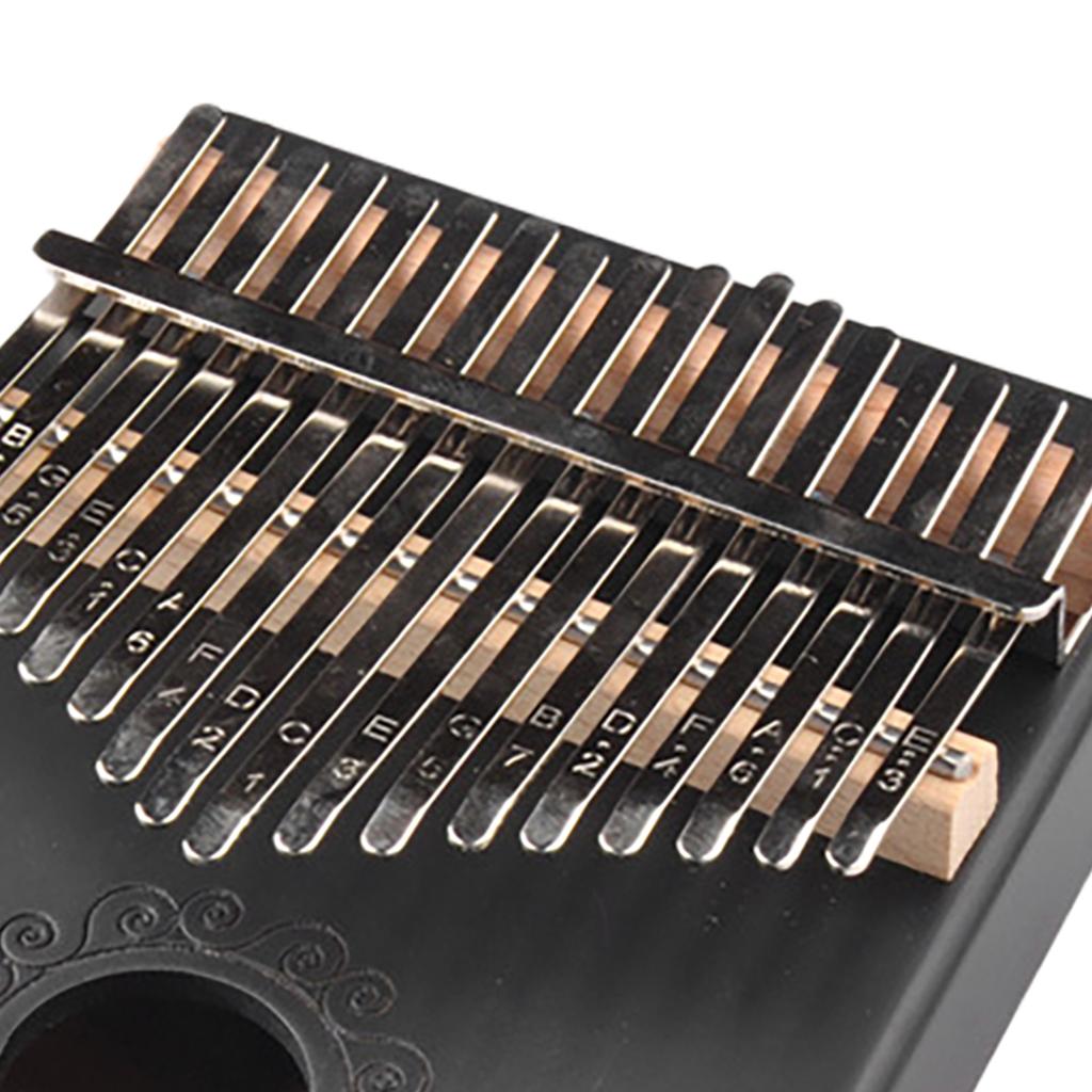 Черная калимба с 17 клавишами и настроечным ключом, интересное портативное пианино с деревянным корпусом