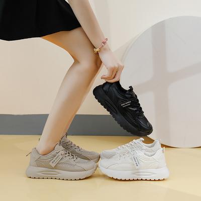 Корейские онлайн кроссовки на плоской подошве, женские летние новые дышащие студенческие спортивные, увеличивающие рост, для отдыха