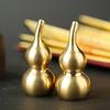 Mini Portable Brass Gourd Traditional Decor Ornament Statue Keychain Pendant